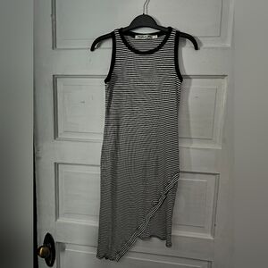 Michael Stars Striped Asymmetrical Dress